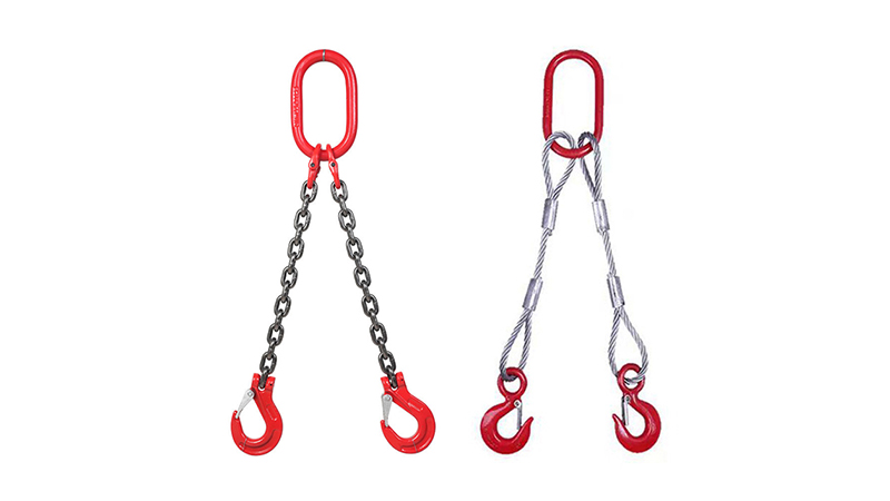 チェーンスリングとワイヤーロープスリングの利点の比較