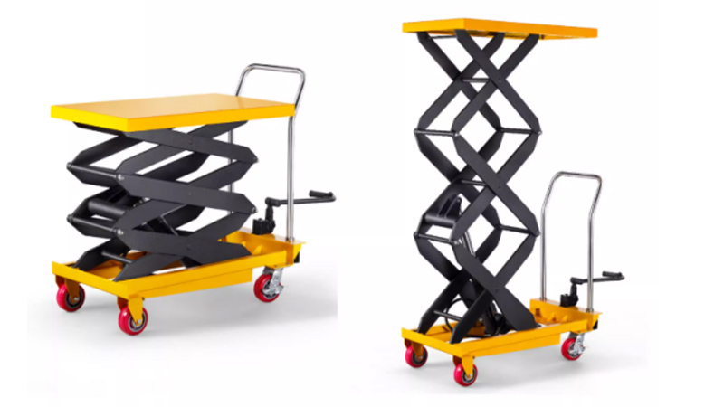 製造現場における 1000KG 油圧昇降テーブルの適用事例