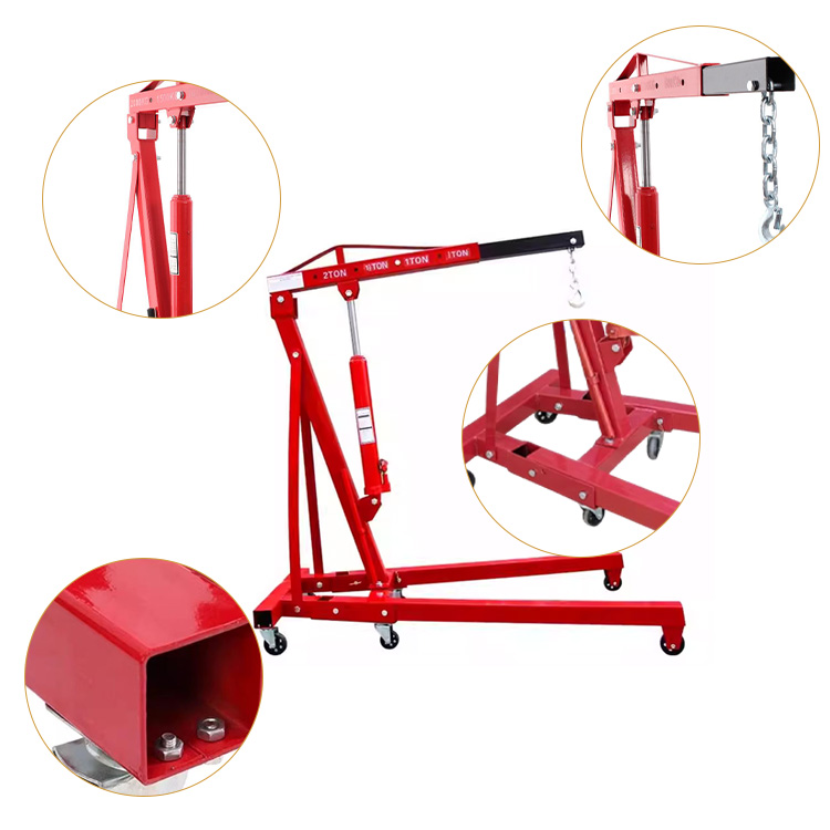 Mobile hydraulic engine crane detail